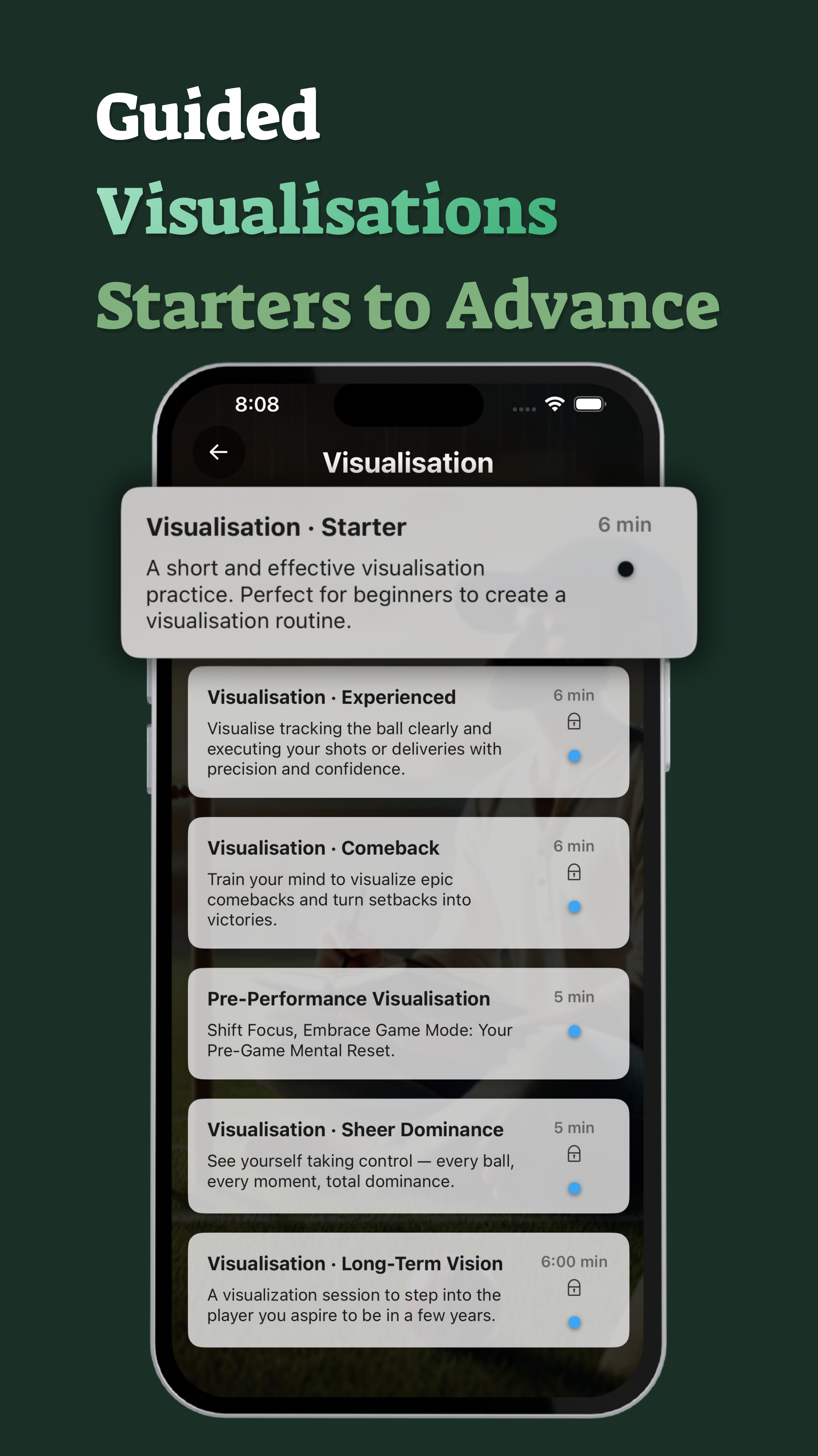 Visualisation Session Guided Visualisations